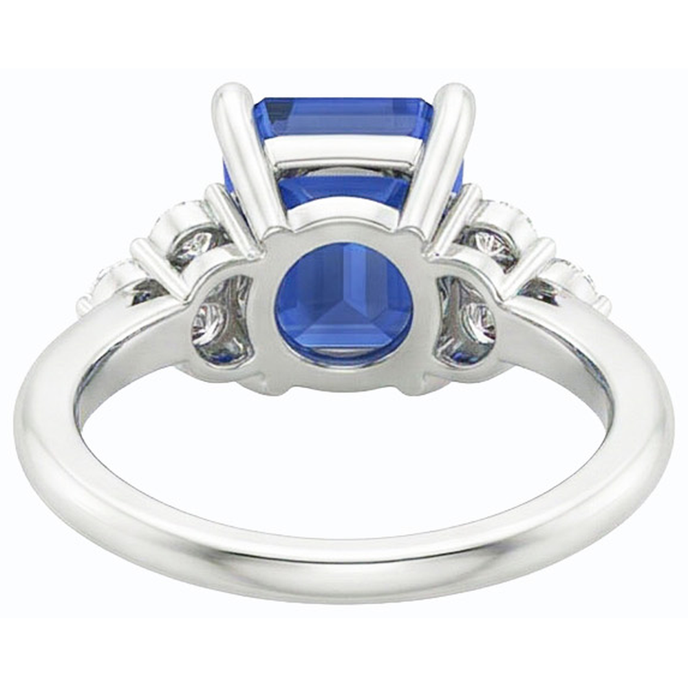 natural emerald sapphire 3.50ct ring top view