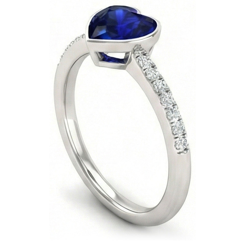 natural round sapphire 2.50ct watch close up detail