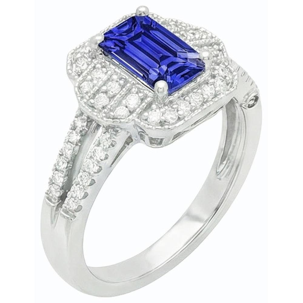 natural emerald sapphire 4ct ring close up detail