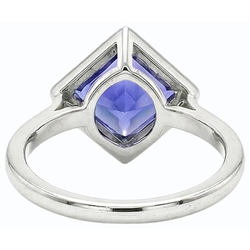 Natural Sapphire Ring 3ct - White Gold 14K