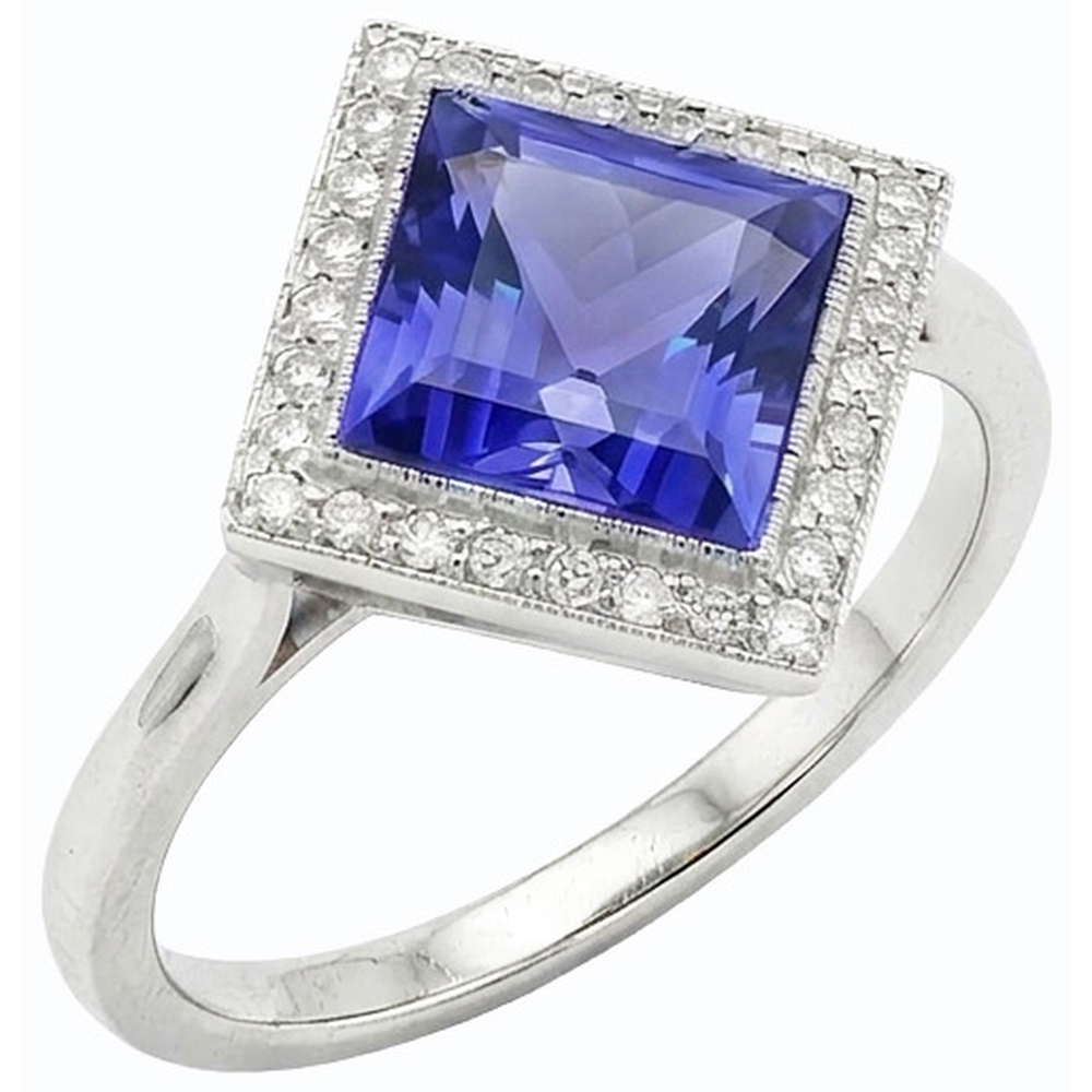 natural round sapphire 3ct ring side angle