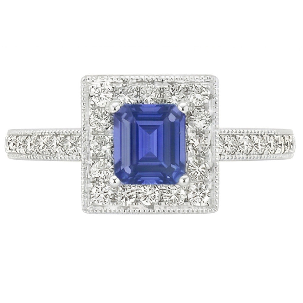 natural emerald sapphire 3ct ring side angle