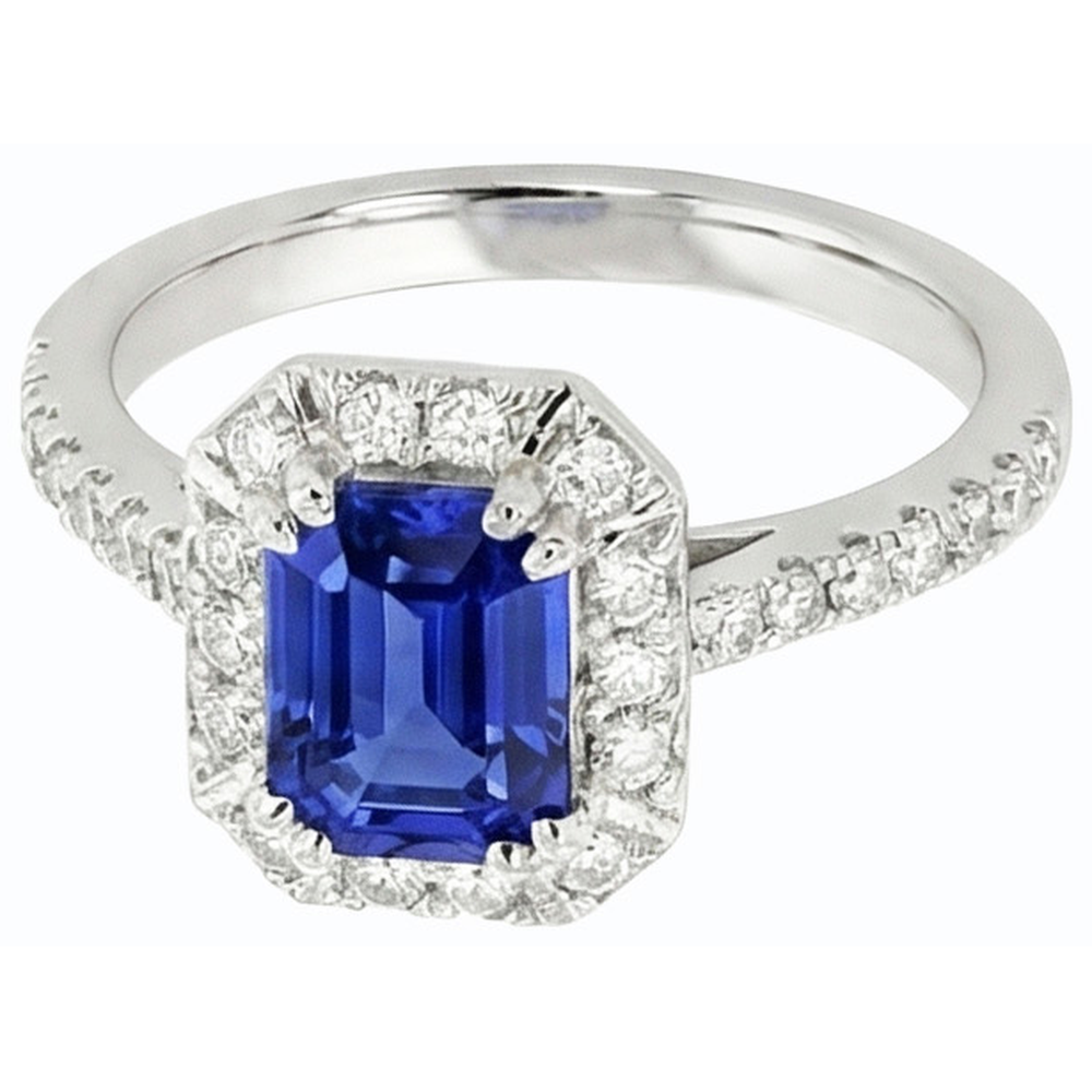 natural emerald sapphire 3ct ring side angle