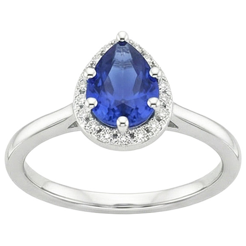 natural round sapphire 4ct ring side angle