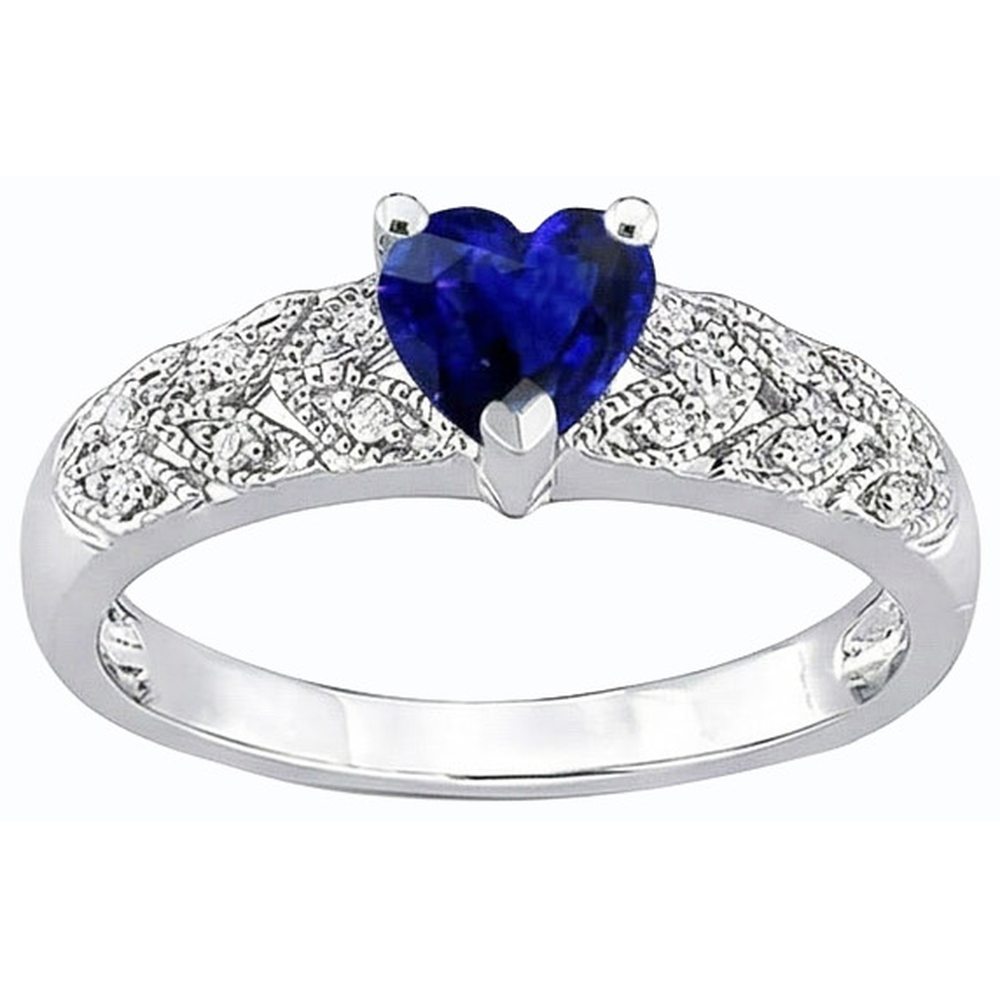 natural round sapphire 2.50ct ring side angle