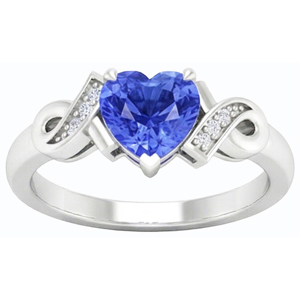 natural round sapphire 1.75ct ring side angle