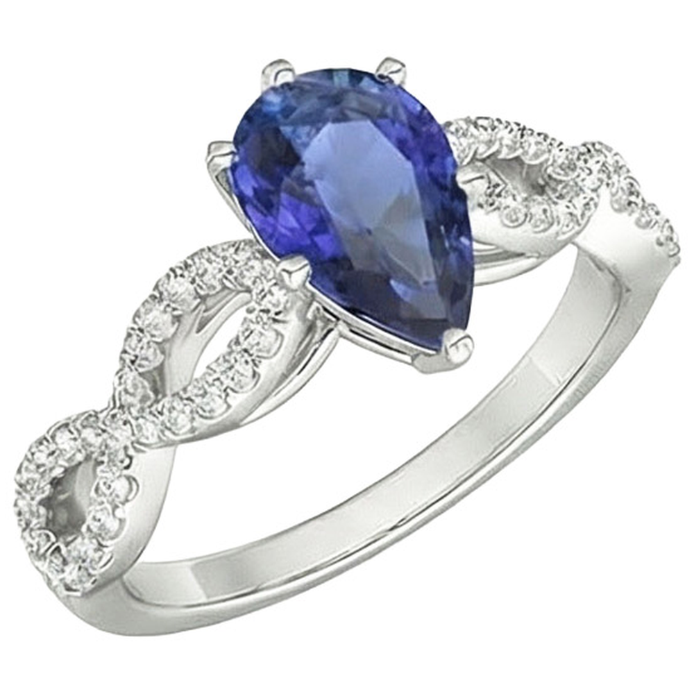 natural round sapphire 3.50ct ring close up detail