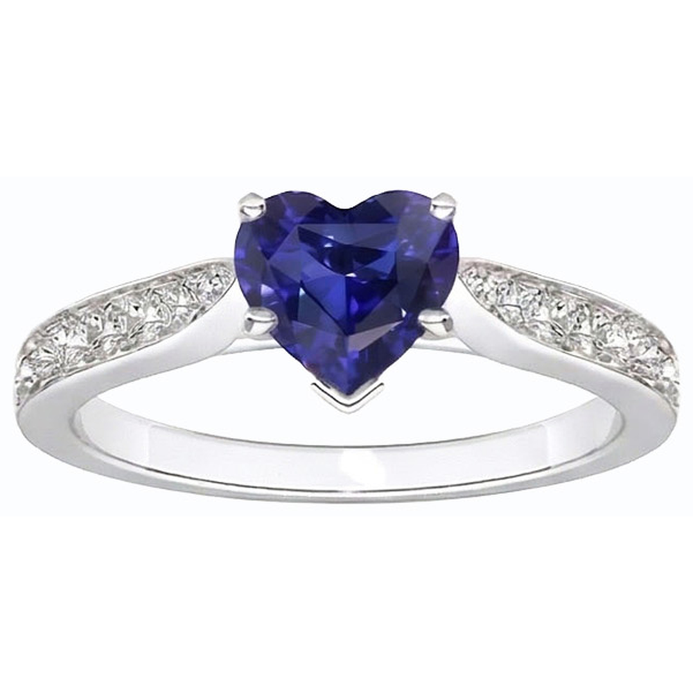 natural round sapphire 2.50ct ring side angle