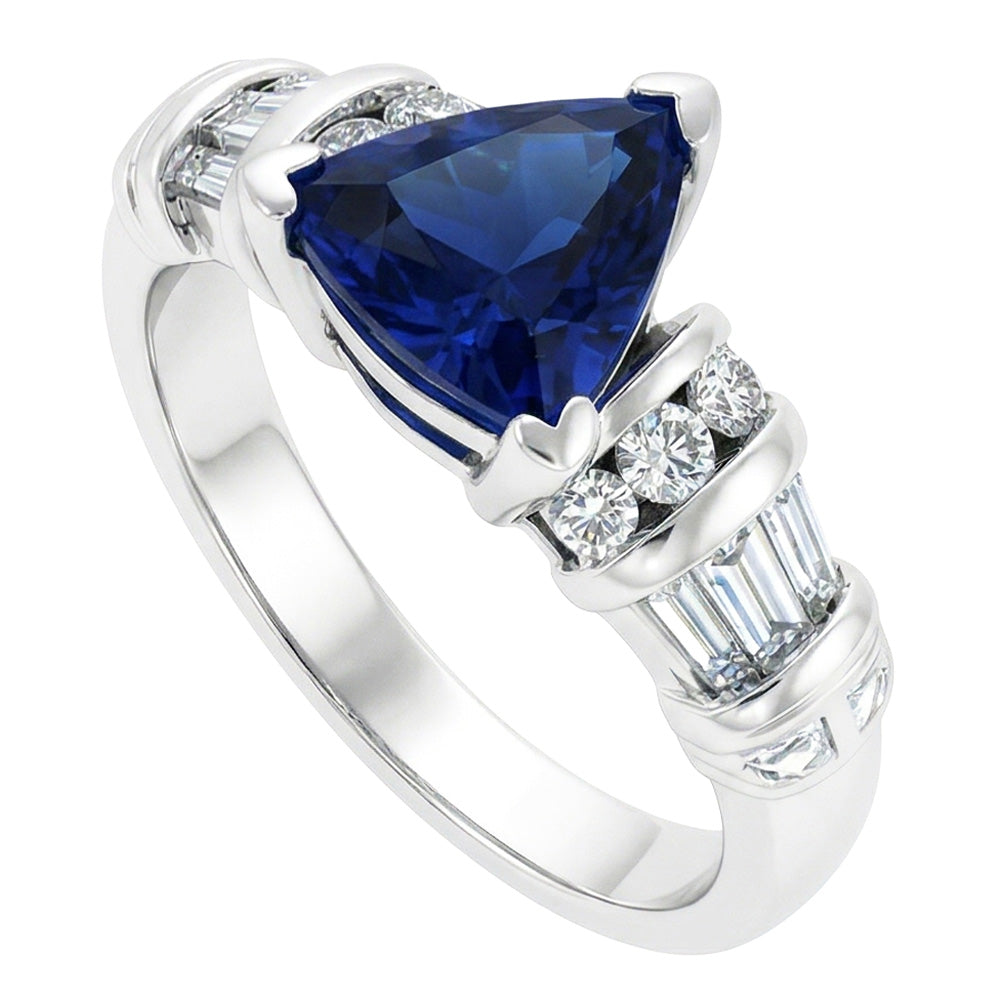 natural round sapphire 2ct ring side angle