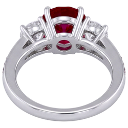 Natural Ruby Ring 1.07ct - White Gold 14K