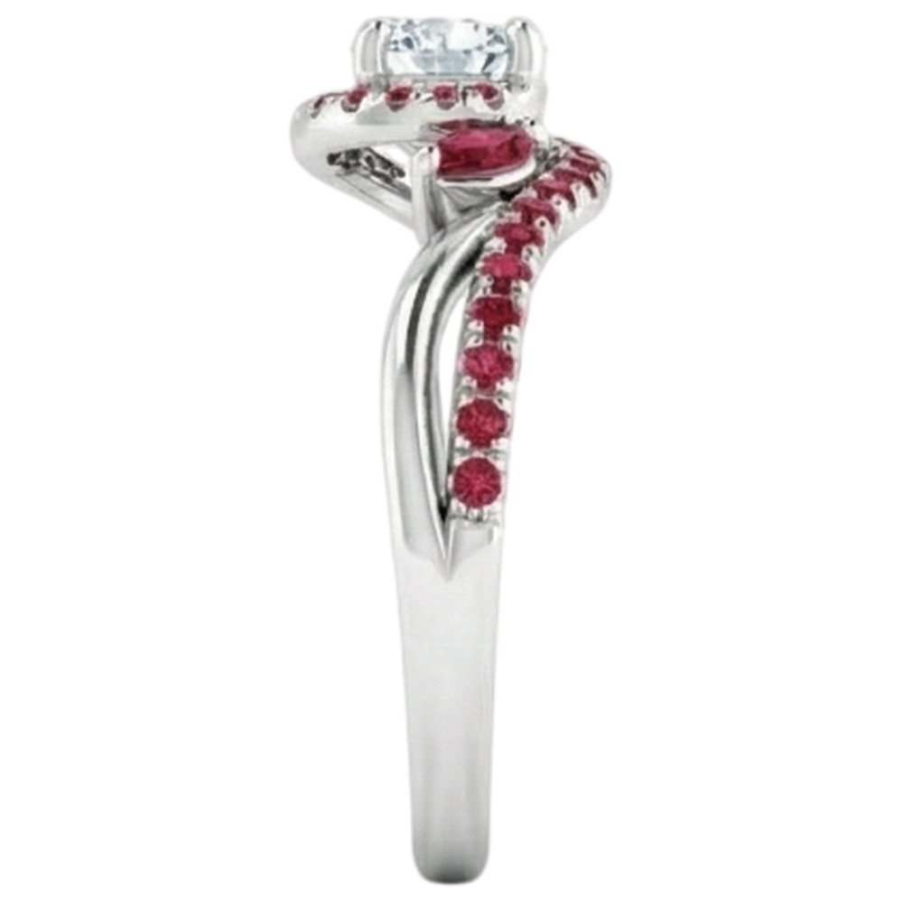 Natural Earth Mined Diamond ( Not Lab Grown ) Ring 1.65 Carats Burmese Ruby Women Jewelry