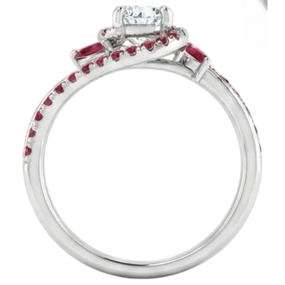 Natural Earth Mined Diamond ( Not Lab Grown ) Ring 1.65 Carats Burmese Ruby Women Jewelry