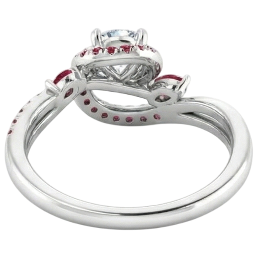 Natural Earth Mined Diamond ( Not Lab Grown ) Ring 1.65 Carats Burmese Ruby Women Jewelry