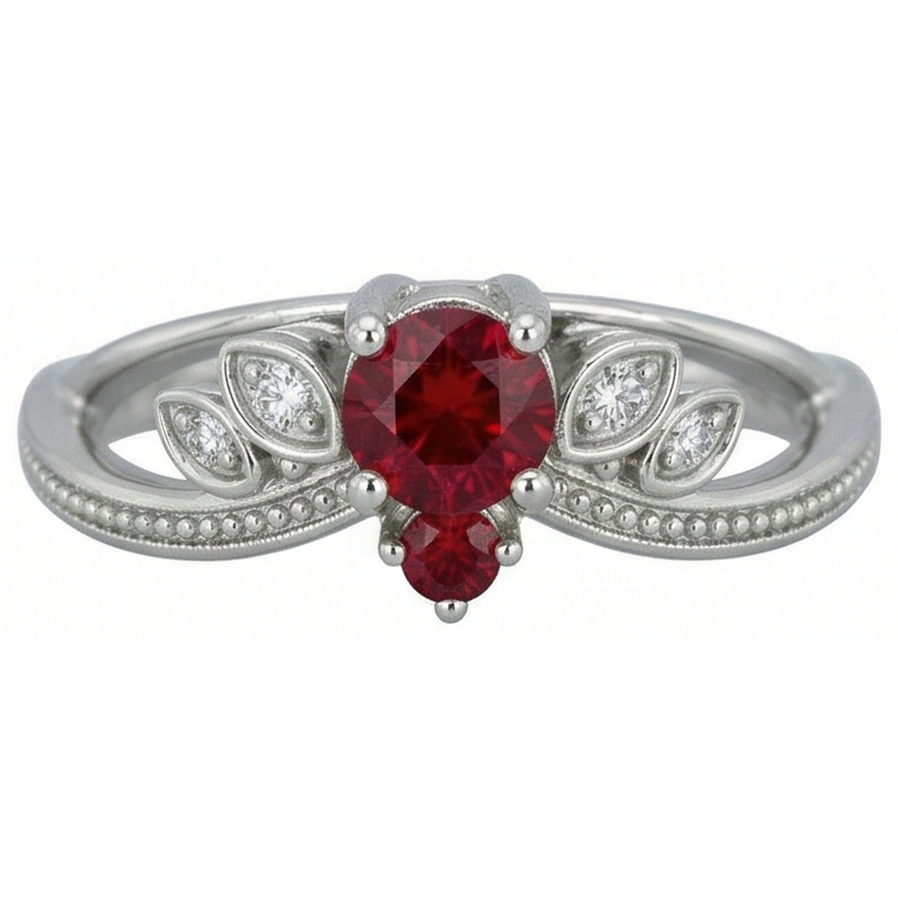 Natural Earth Mined Diamond ( Not Lab Grown ) Ring Antique Style 1 Carat Milgrain Jewelry Gemstone