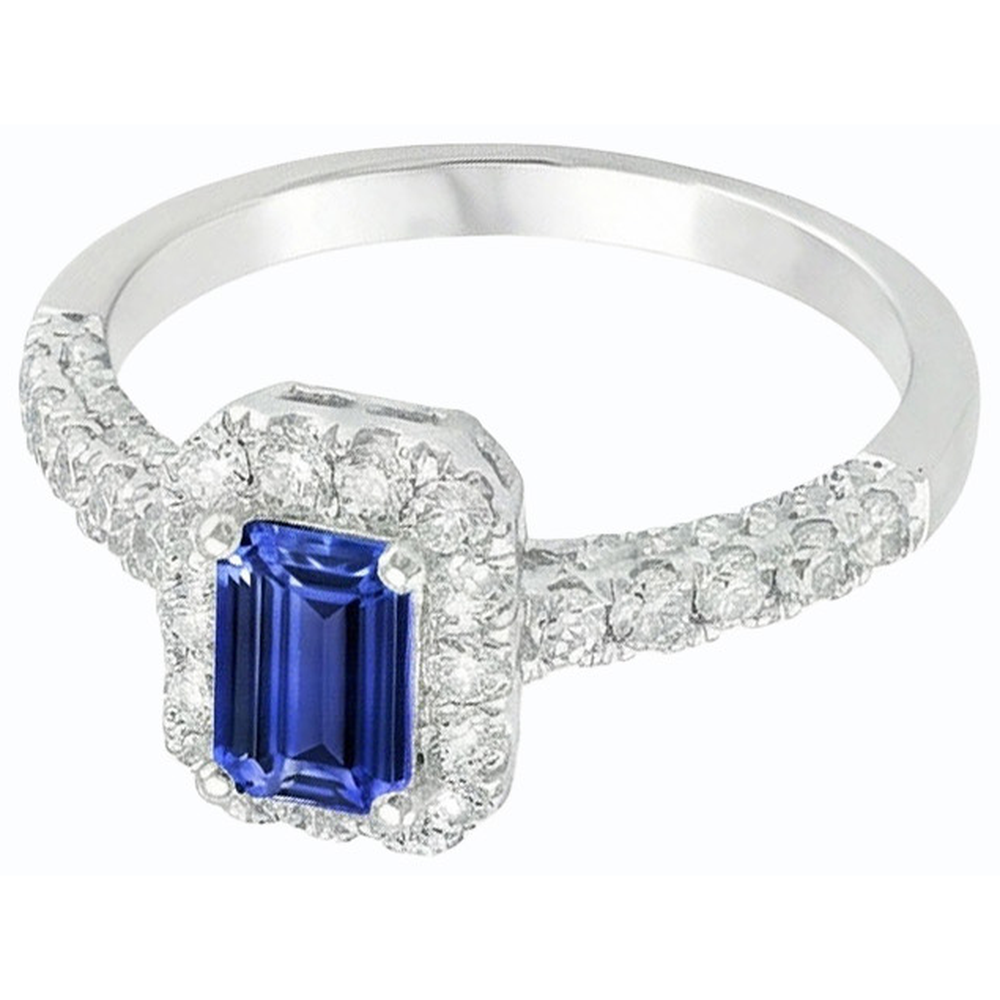 natural emerald sapphire 3ct ring side angle