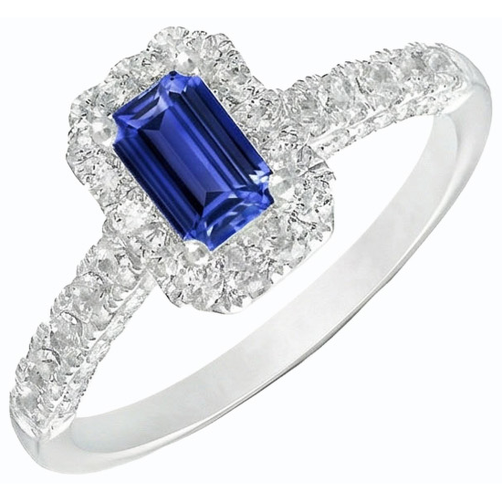 natural emerald sapphire 3ct ring close up detail