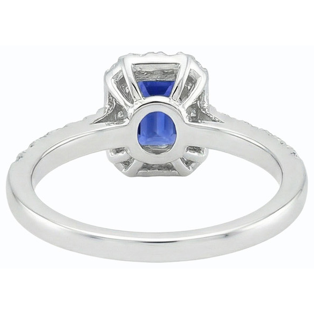 natural emerald sapphire 3ct ring top view