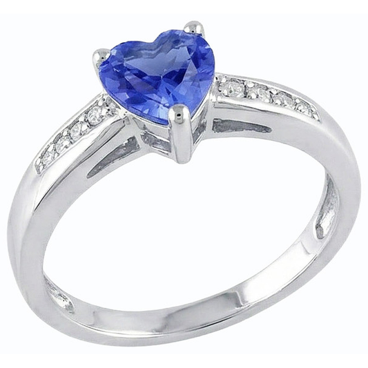 natural round sapphire 1.50ct ring front view