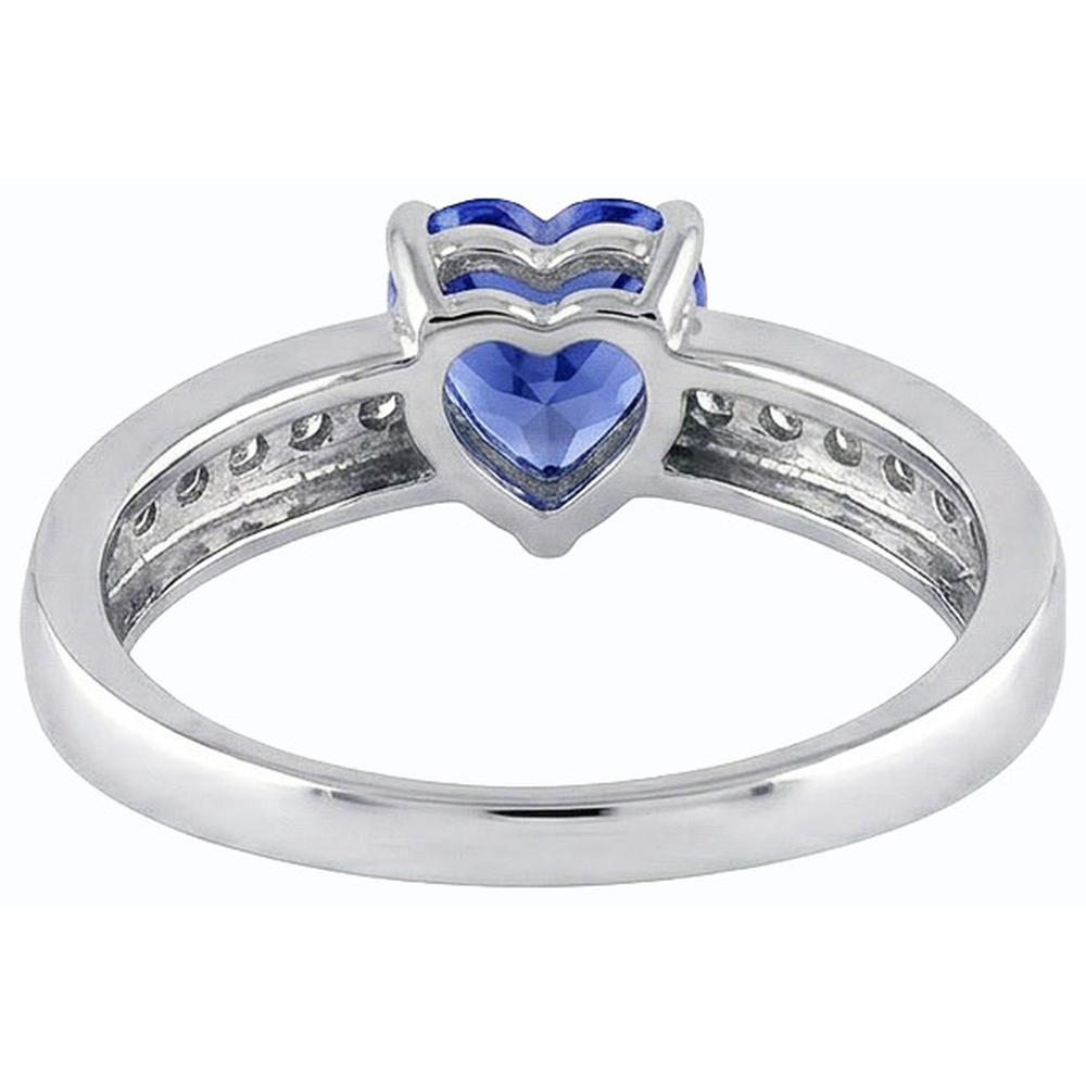 natural round sapphire 1.50ct ring top view