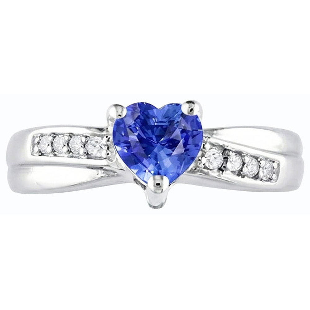 natural round sapphire 1.50ct ring profile view