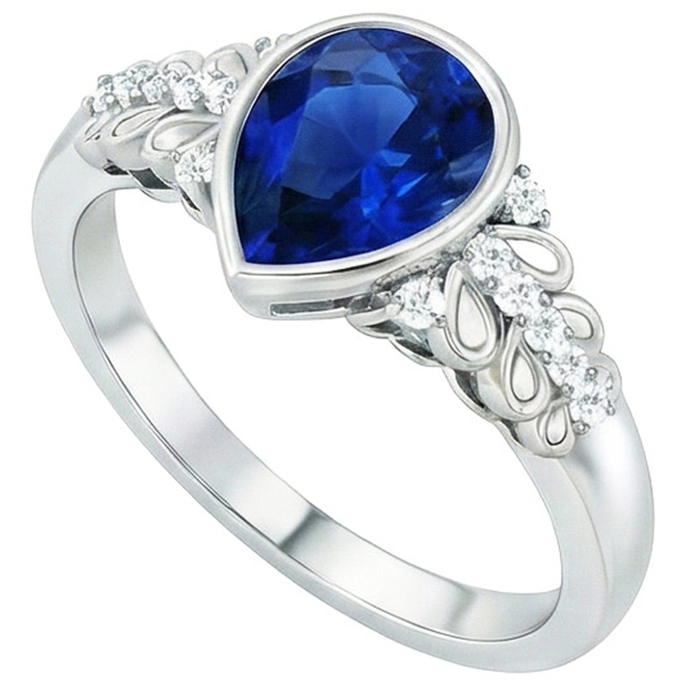 natural round sapphire 4.25ct watch close up detail