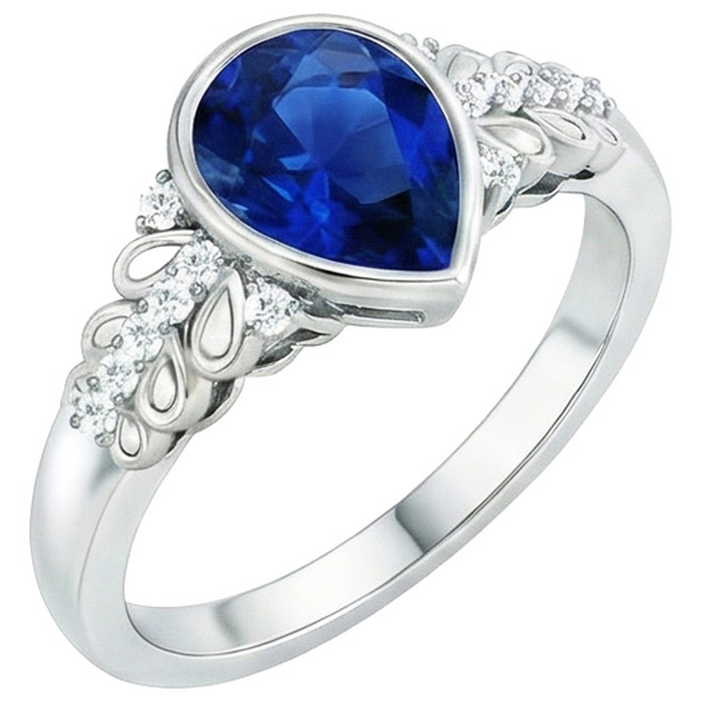 natural round sapphire 4.25ct watch top view