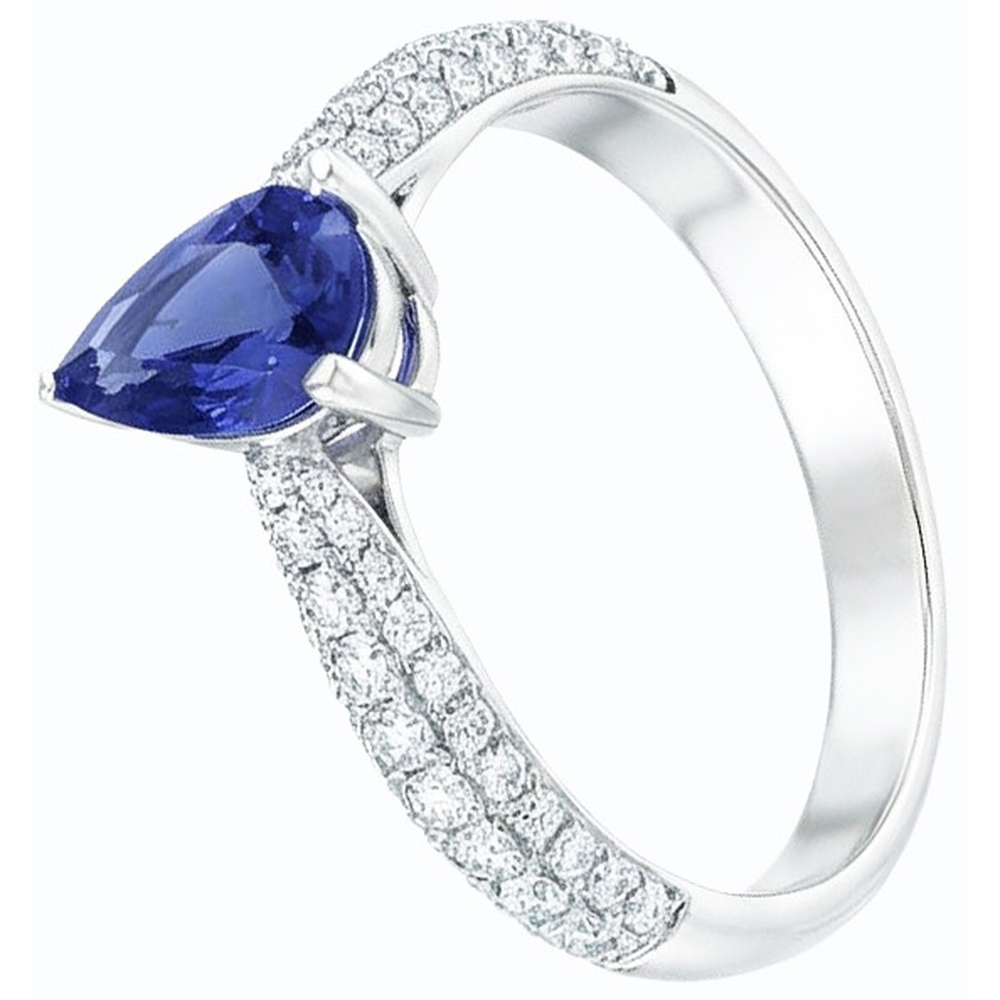 natural round sapphire 2.50ct ring side angle