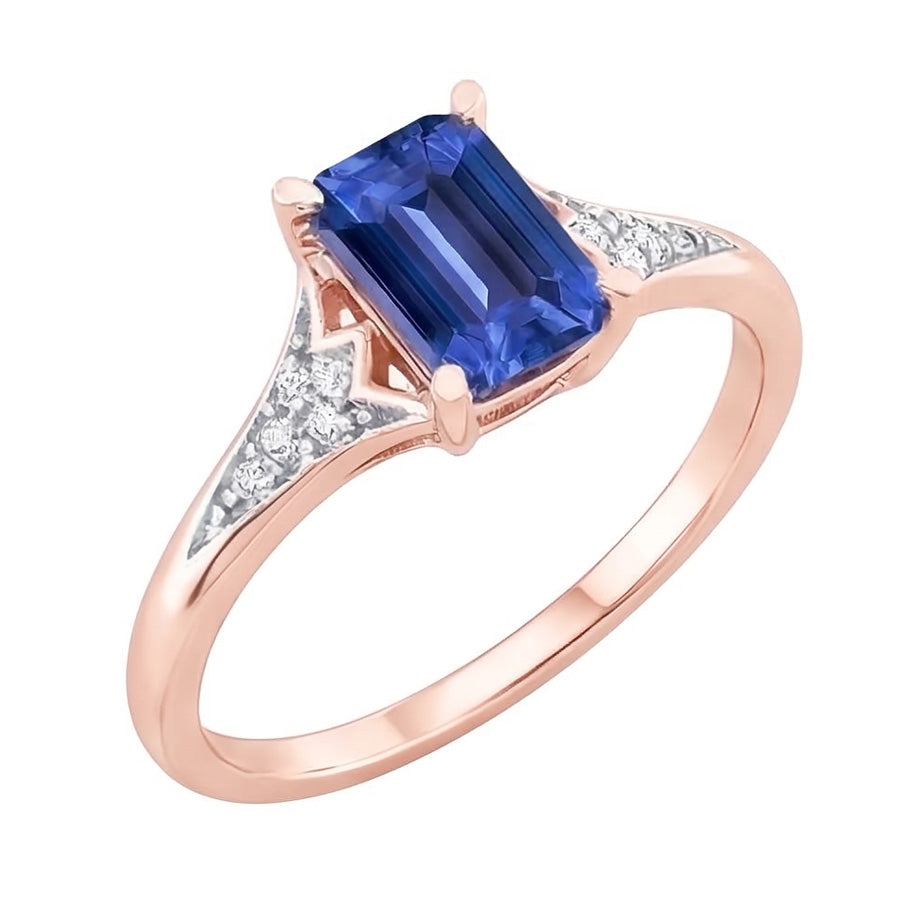 natural emerald sapphire 2ct ring top view