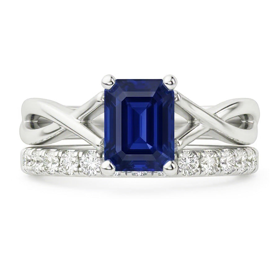 natural emerald sapphire 2.50ct ring side angle