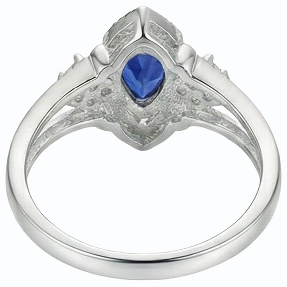 natural round sapphire 2.50ct ring side angle