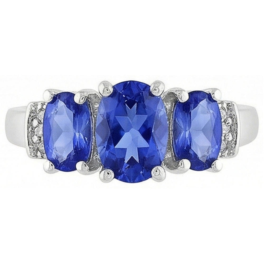 natural round sapphire 5.25ct ring side angle