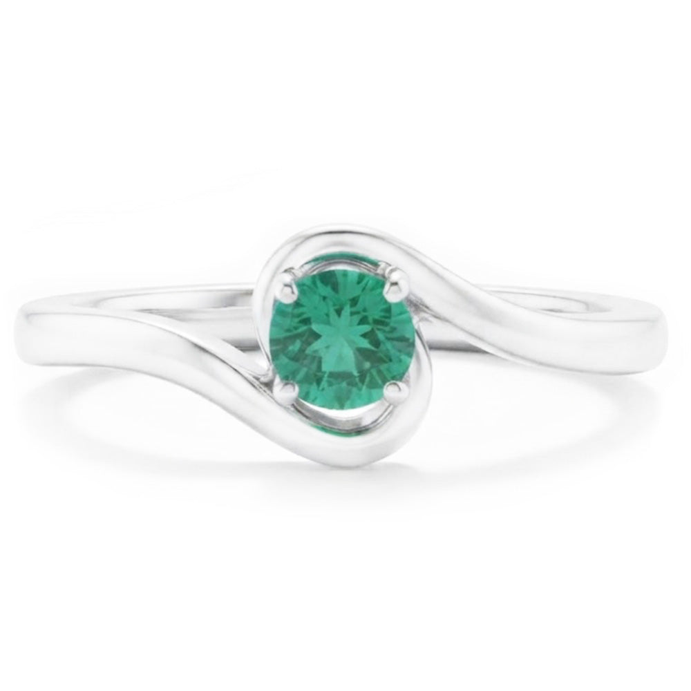 Natural Emerald Ring 1.50ct - White Gold 14K