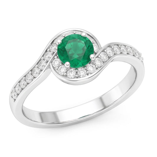 Natural Emerald Ring 2.26ct - White Gold 14K