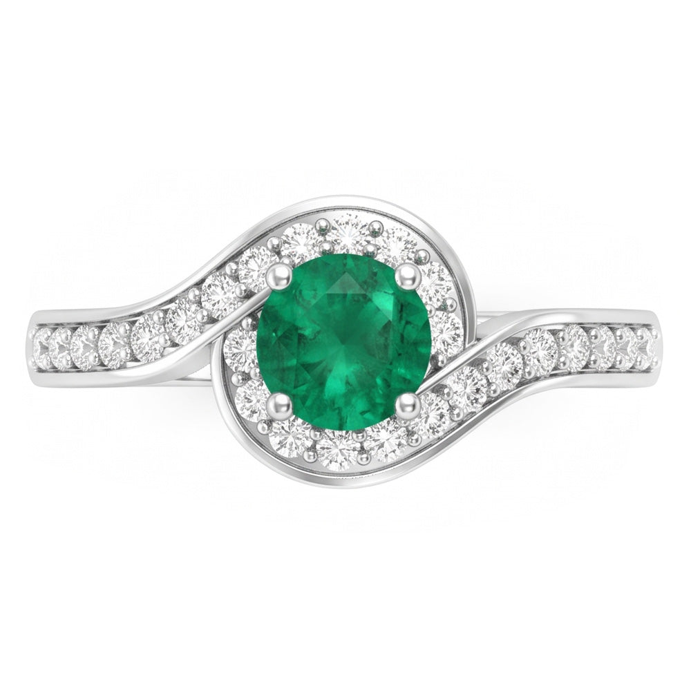 Natural Emerald Ring 2.26ct - White Gold 14K