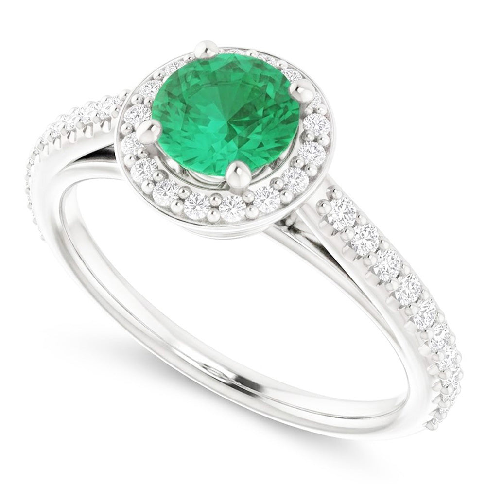 Natural Emerald Ring 2.50ct - White Gold 14K