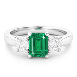 Natural Emerald Ring 2.70ct - White Gold 14K