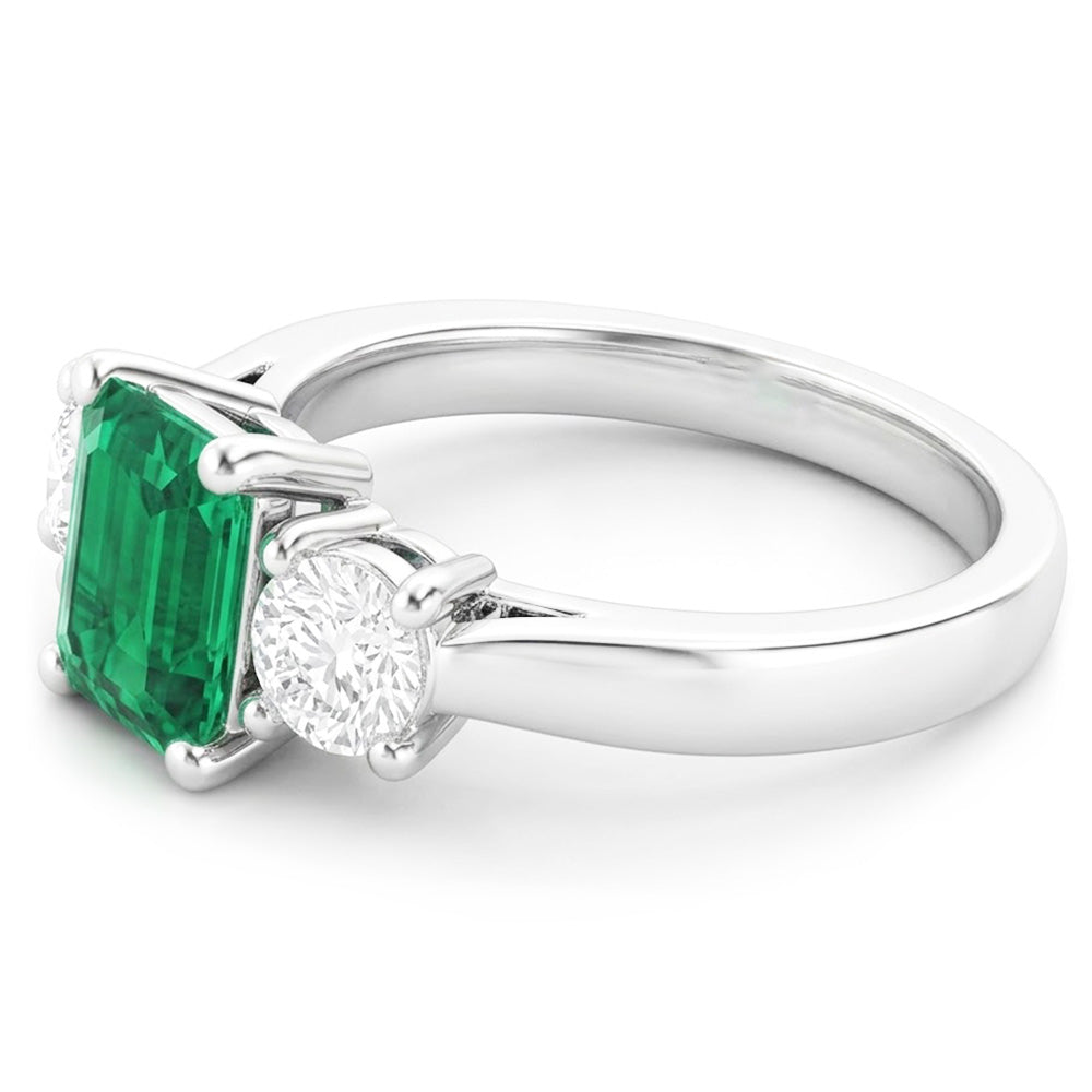 Natural Emerald Ring 2.70ct - White Gold 14K