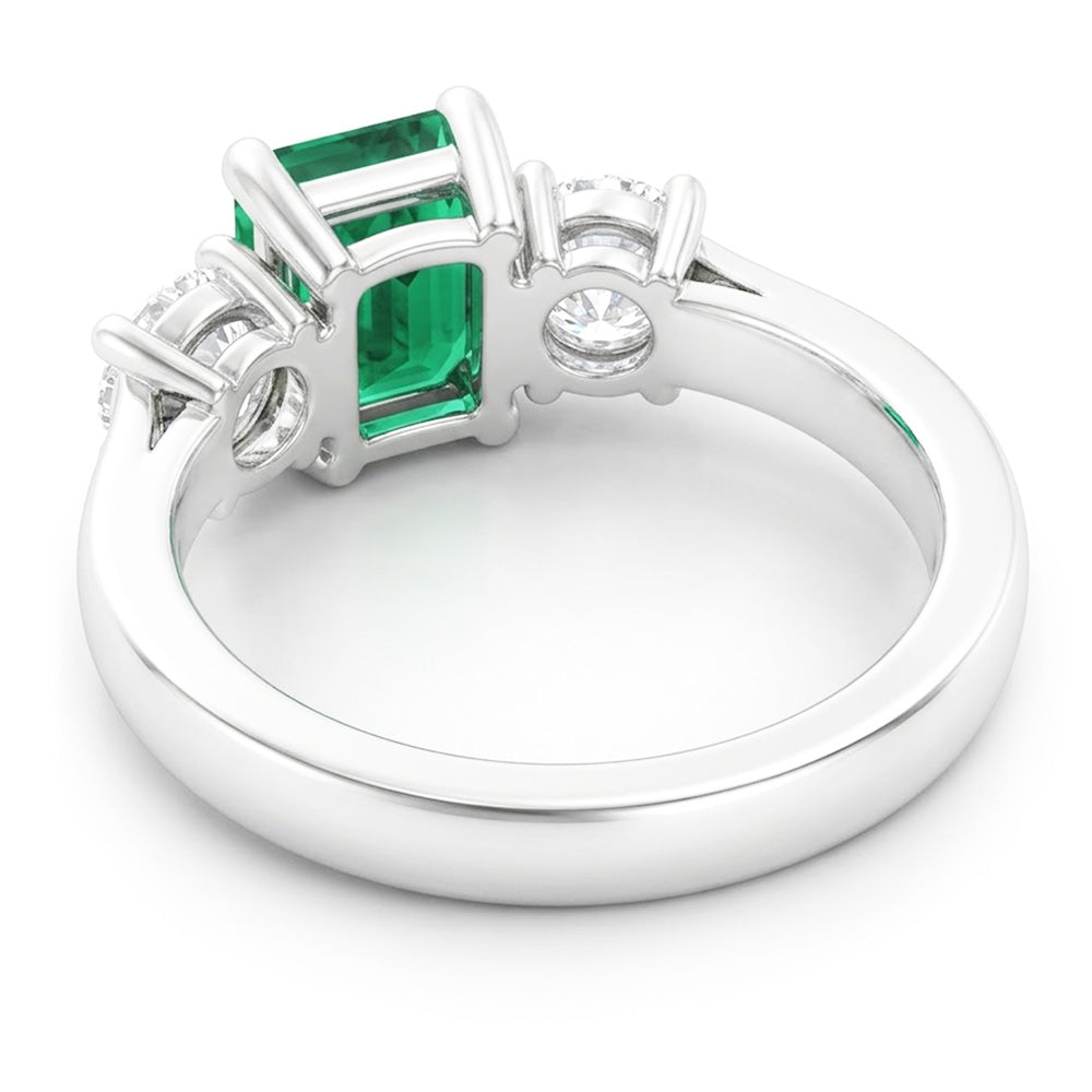 Natural Emerald Ring 2.70ct - White Gold 14K