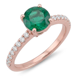 Natural Emerald Ring 3.20ct - Rose Gold 14K