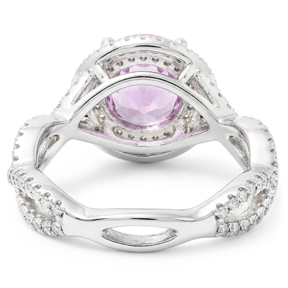 Natural Kunzite Ring 11.10ct - White Gold 14K