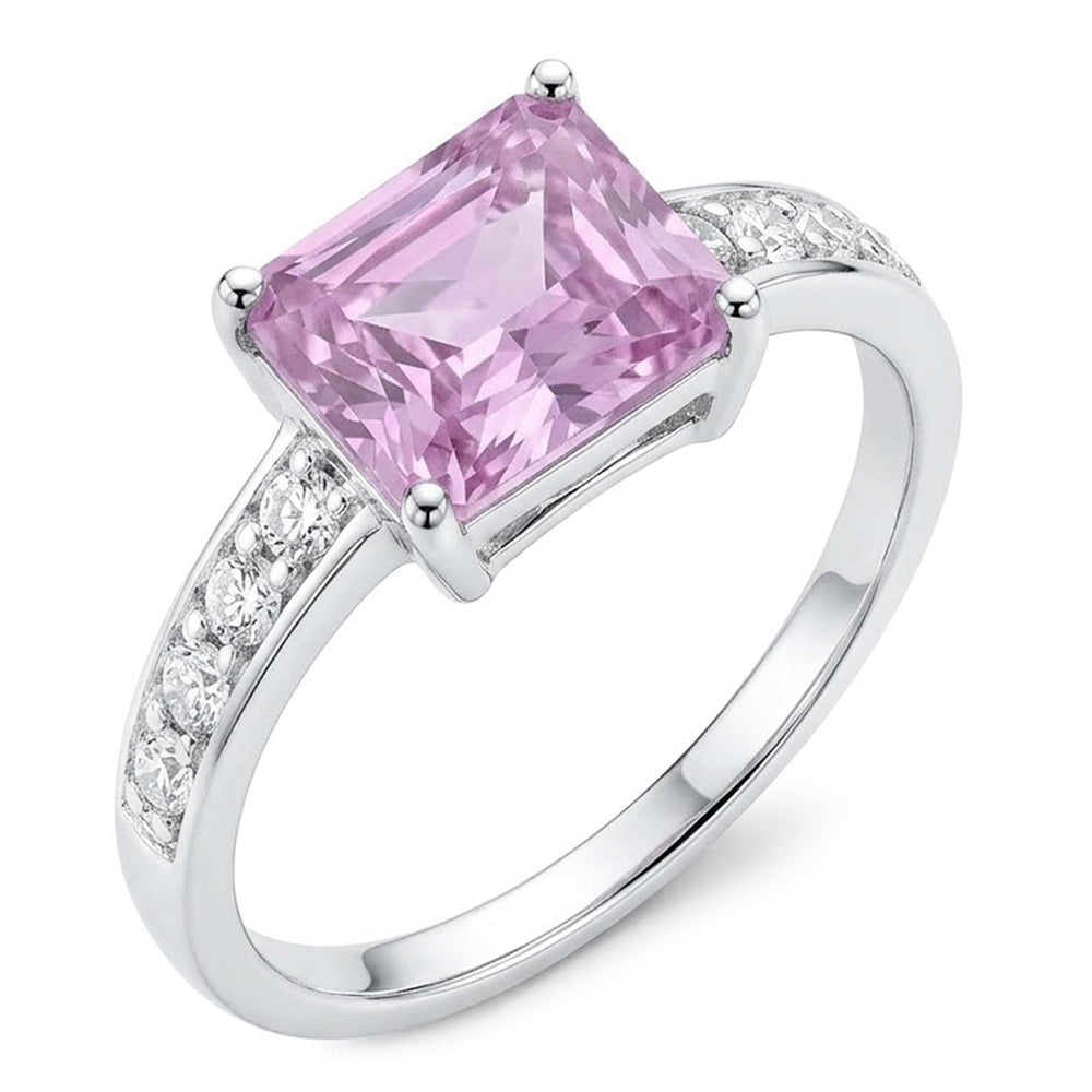 Natural Kunzite Ring 12.50ct - White Gold 14K