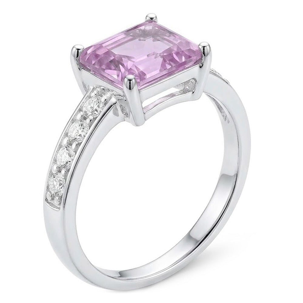 Natural Kunzite Ring 12.50ct - White Gold 14K