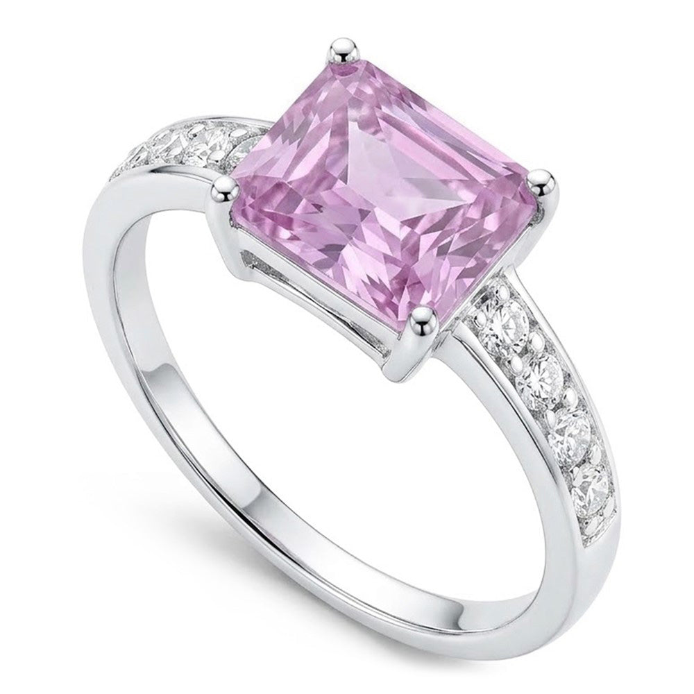 Natural Kunzite Ring 12.50ct - White Gold 14K