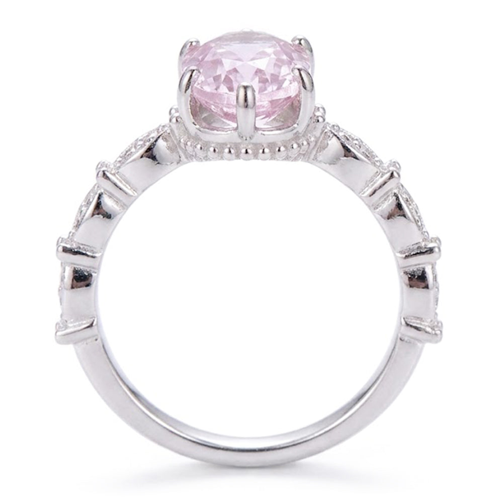 Natural Kunzite Ring 15.65ct - White Gold 14K
