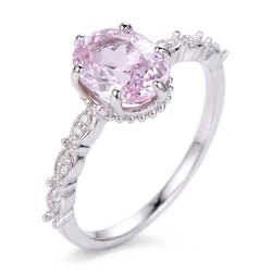 Natural Kunzite Ring 15.65ct - White Gold 14K