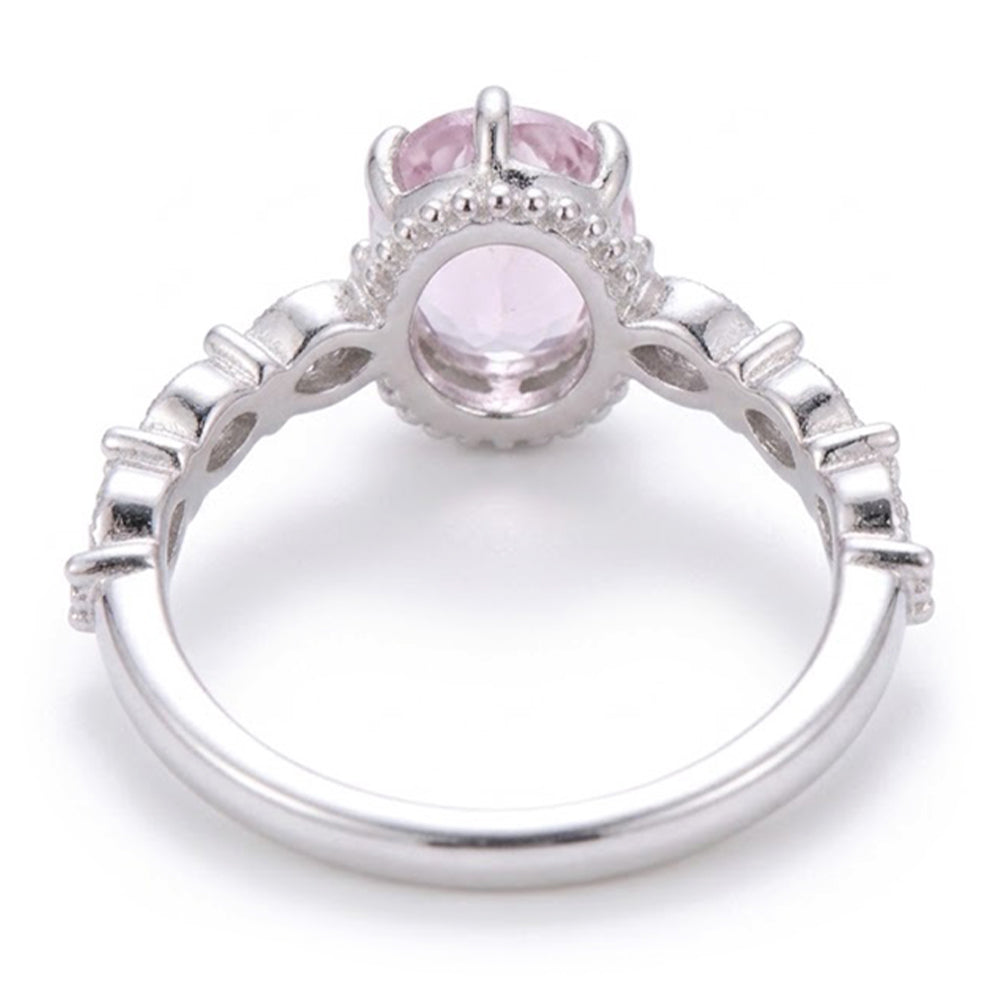 Natural Kunzite Ring 15.65ct - White Gold 14K