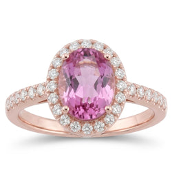 Natural Kunzite Ring 15.80ct - Rose Gold 14K
