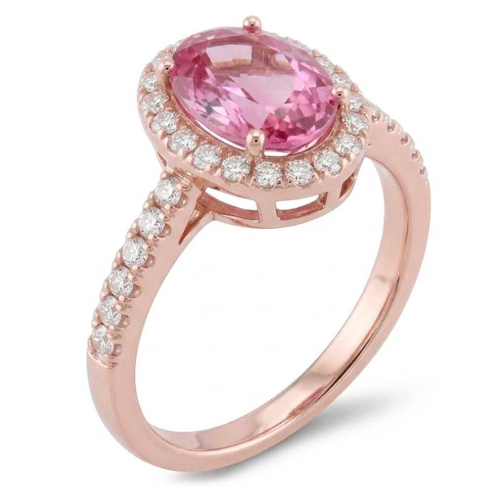 Natural Kunzite Ring 15.80ct - Rose Gold 14K