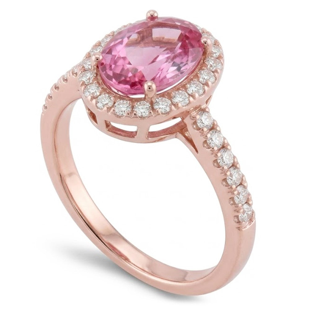Natural Kunzite Ring 15.80ct - Rose Gold 14K