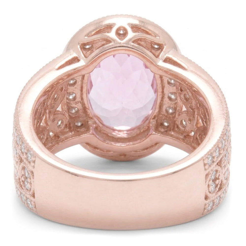 Natural Kunzite Ring 15ct - Rose Gold 14K